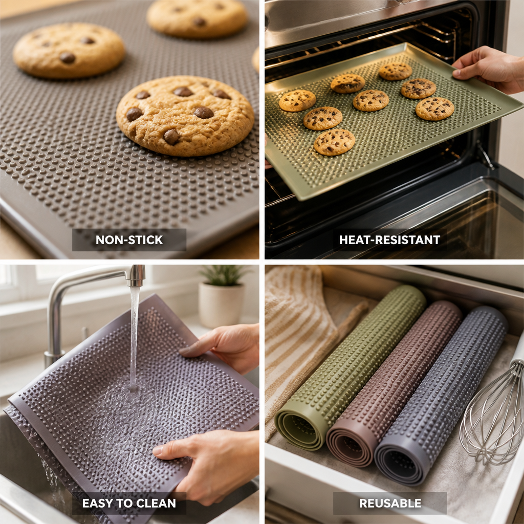 Baking Mat Non-Stick Heat-Resistant Dishwasher Safe