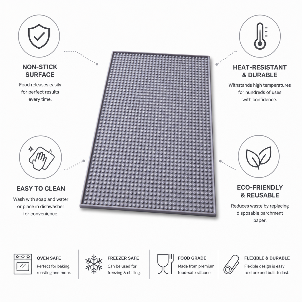 Baking Mat Non-Stick Heat-Resistant Dishwasher Safe