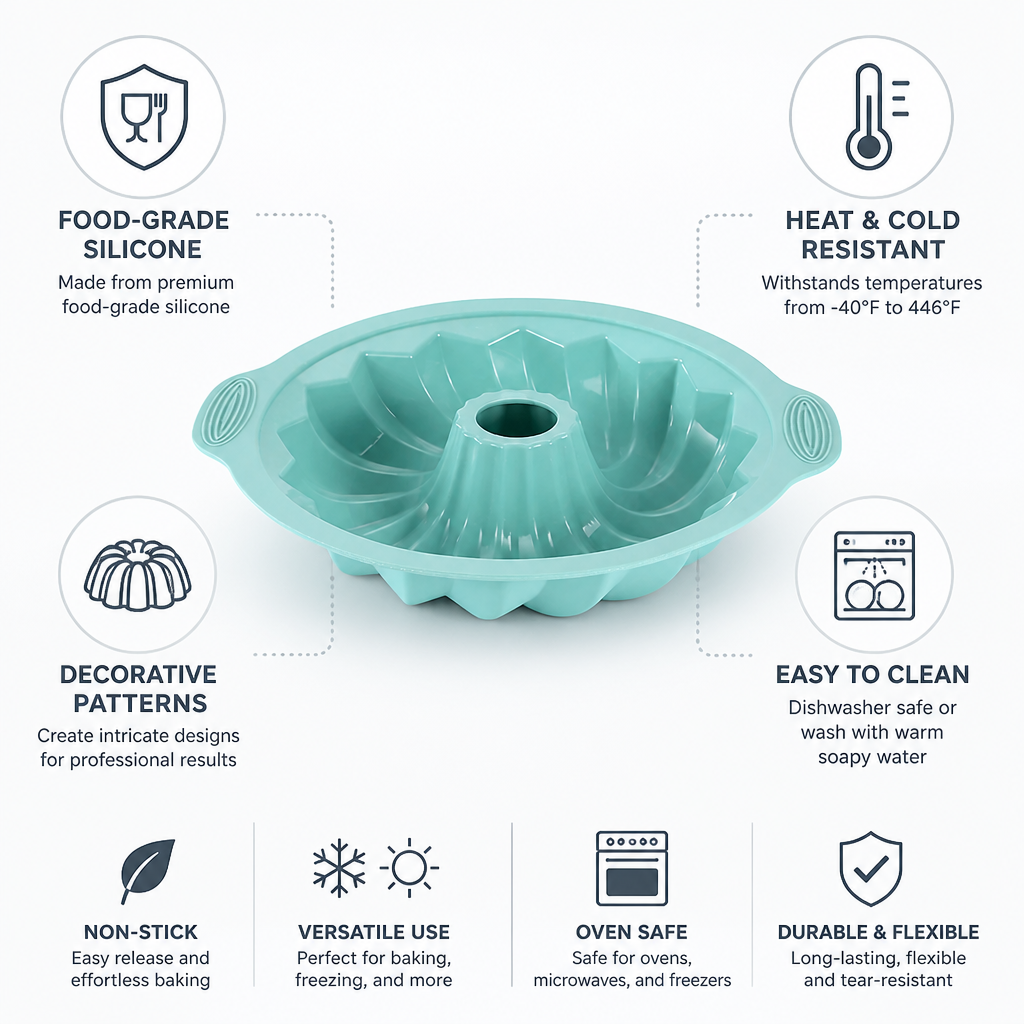 Baking Mold Decorative Pattern Food-Grade Silicone Heat-Resistant