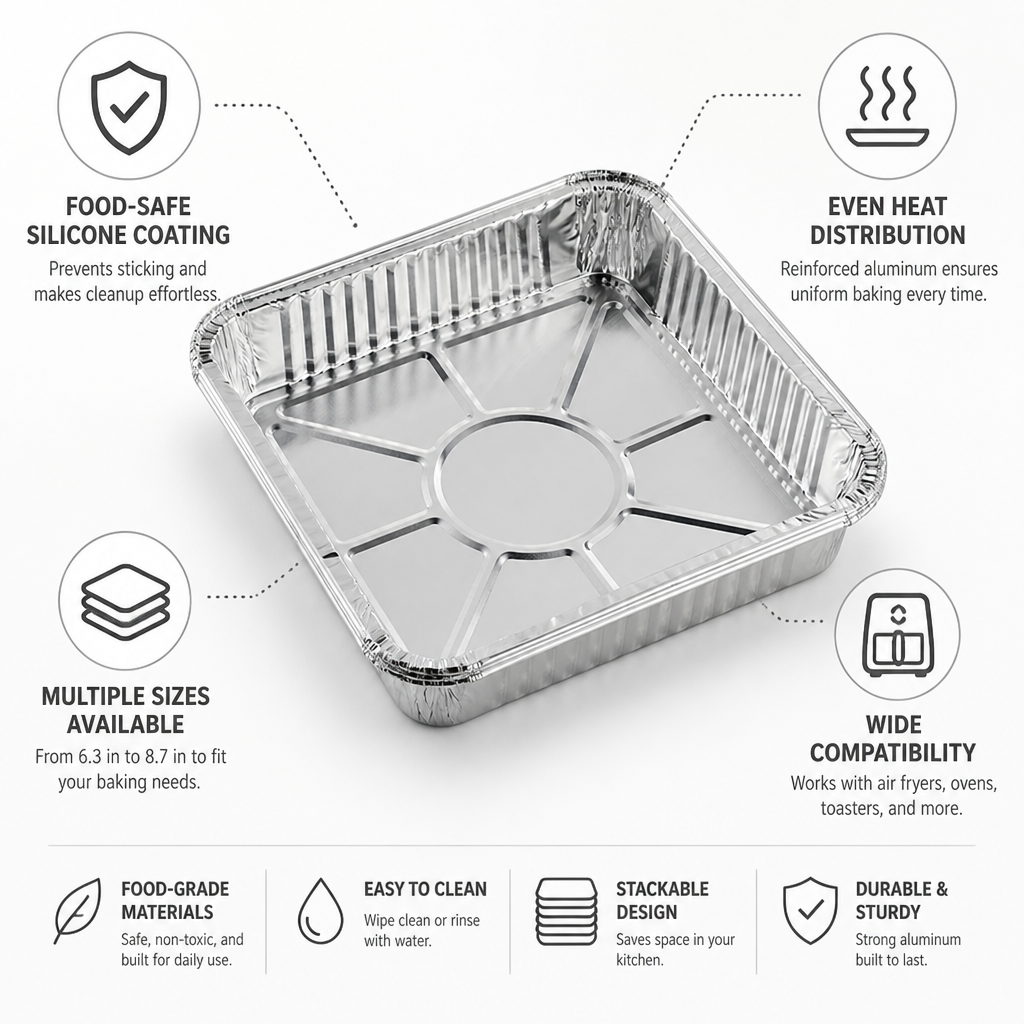 Baking Molds Aluminum Silicone Coated Nonstick