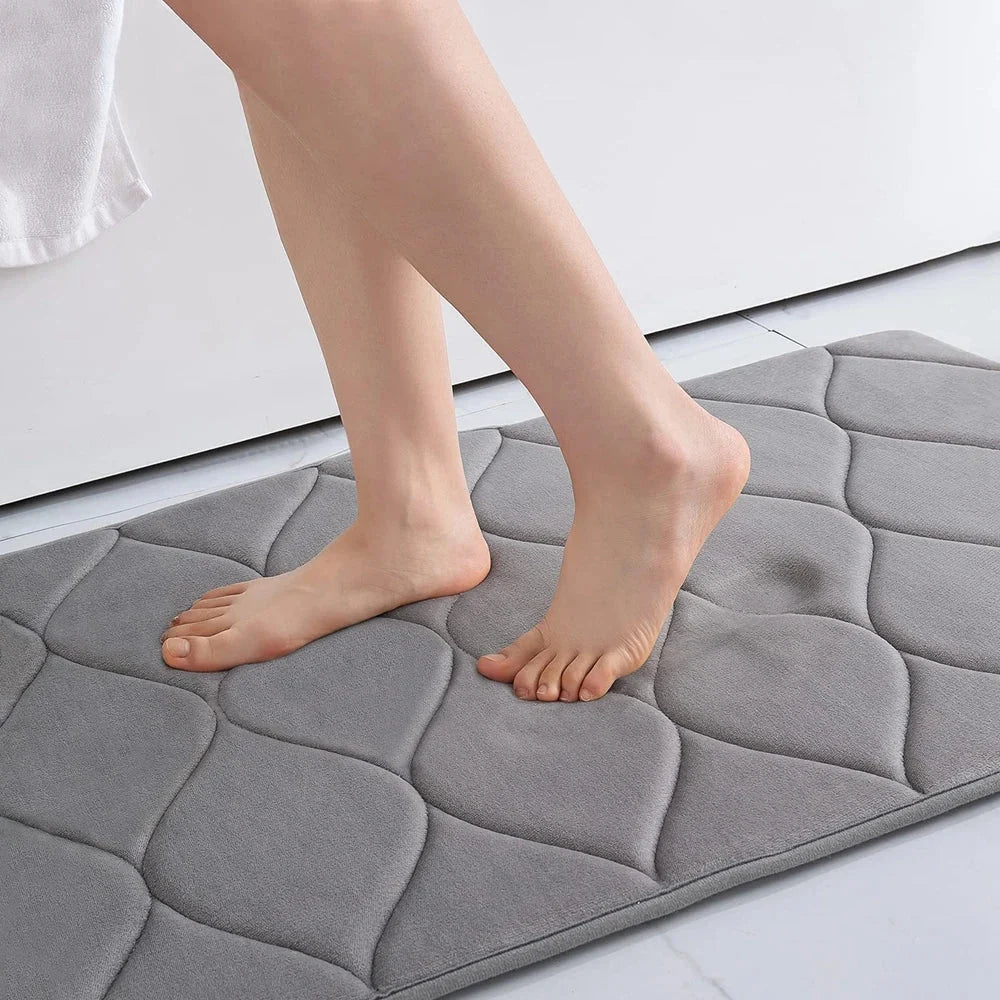 Bath Mat Memory Foam Non-Slip Machine Washable