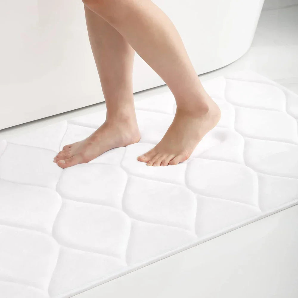 Bath Mat Memory Foam Non-Slip Machine Washable