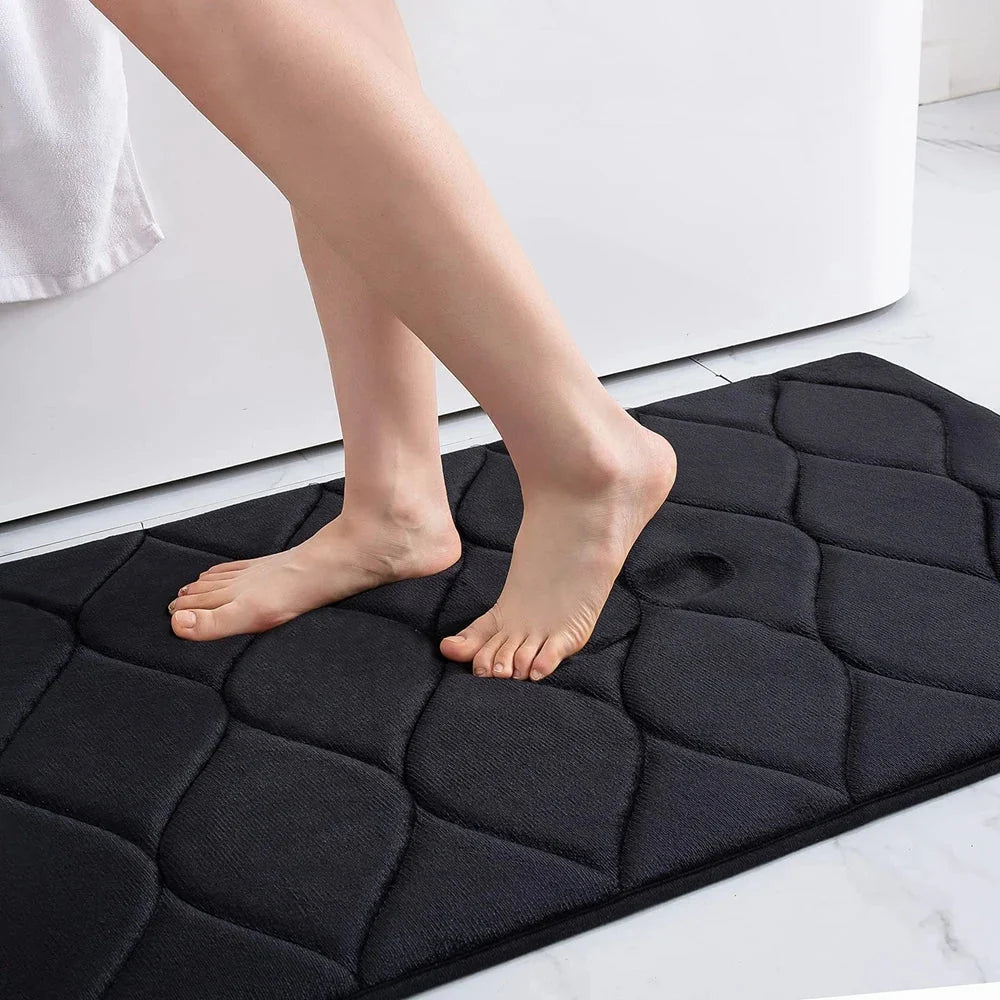 Bath Mat Memory Foam Non-Slip Machine Washable