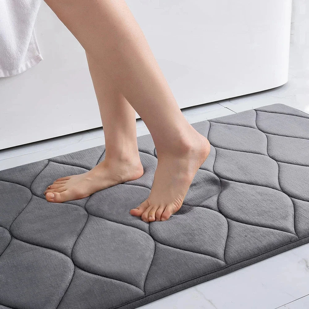 Bath Mat Memory Foam Non-Slip Machine Washable