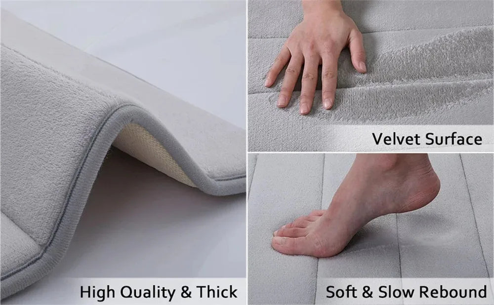 Bath Mat Memory Foam Water-Absorbent & Non-Slip