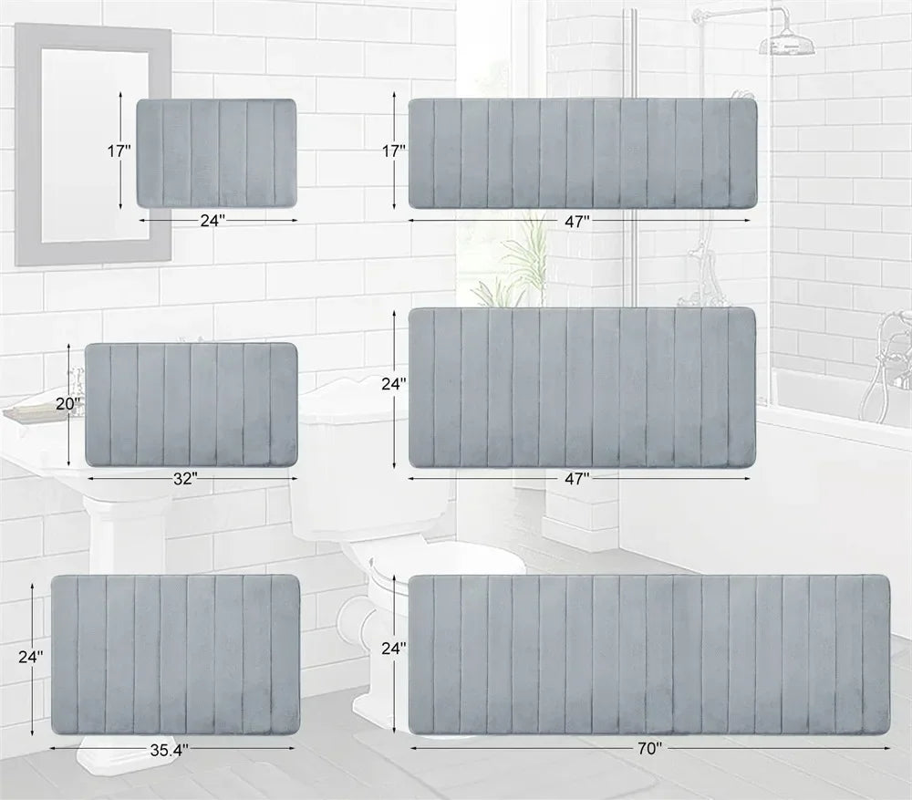 Bath Mat Memory Foam Water-Absorbent & Non-Slip