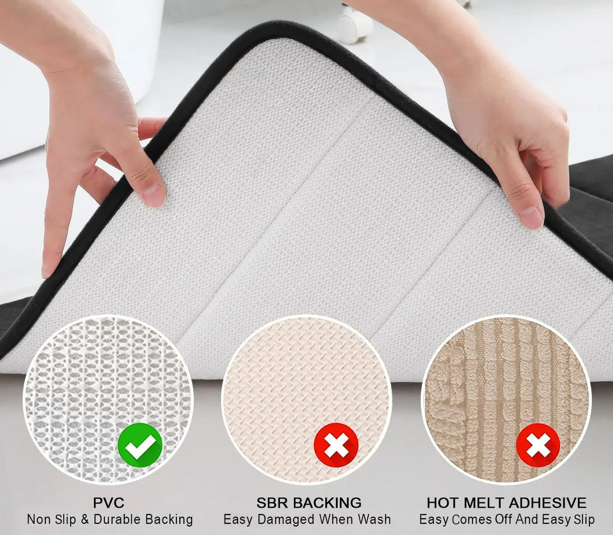Bath Mat Memory Foam Water-Absorbent & Non-Slip