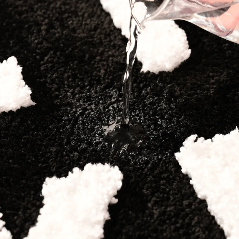 Bath Mat Plush Microfiber Anti-Slip Machine Washable