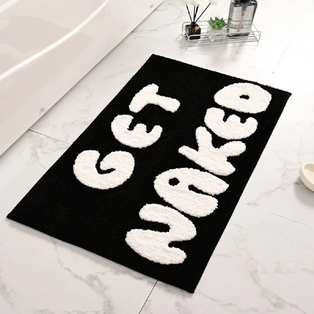 Bath Mat Plush Microfiber Anti-Slip Machine Washable