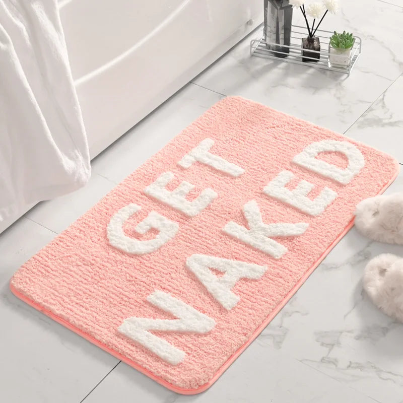 Bath Mat Plush Microfiber Anti-Slip Machine Washable
