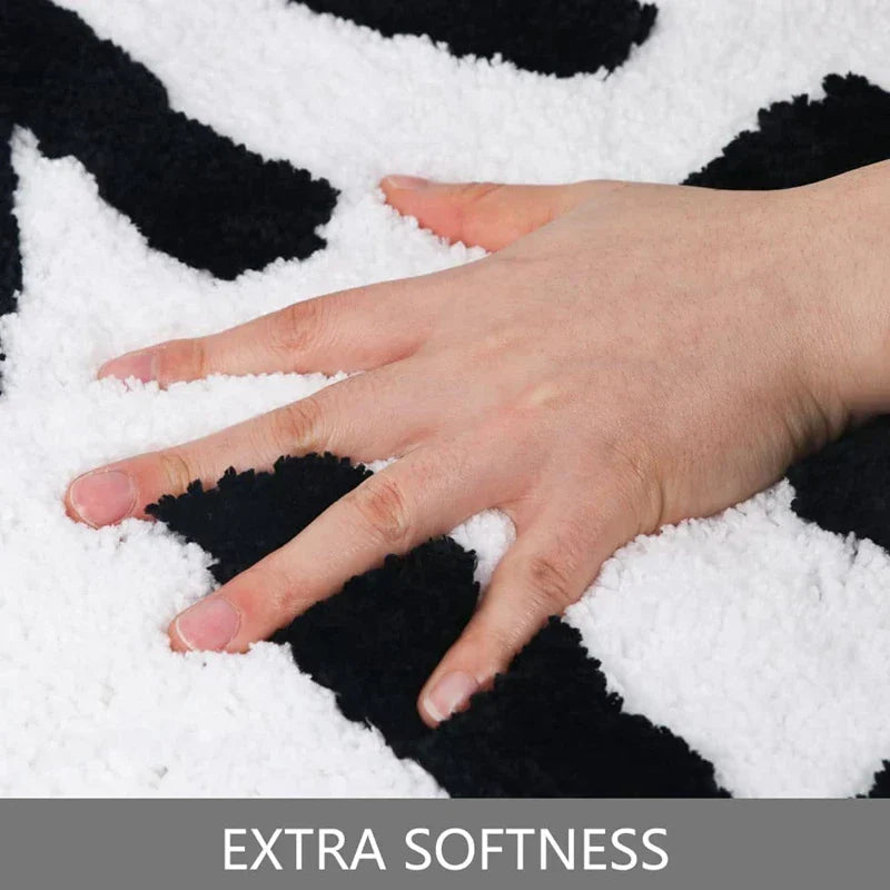 Bath Mat Plush Microfiber Anti-Slip Machine Washable