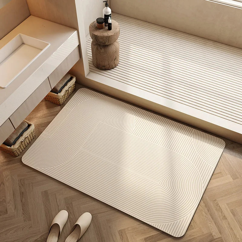 Bath Mat Rapid-Absorb Quick-Dry Non-Slip