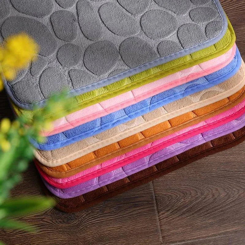 Bath Mat Ultra-Absorbent Quick-Dry Plush Non-Slip