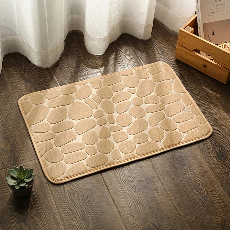 Bath Mat Ultra-Absorbent Quick-Dry Plush Non-Slip