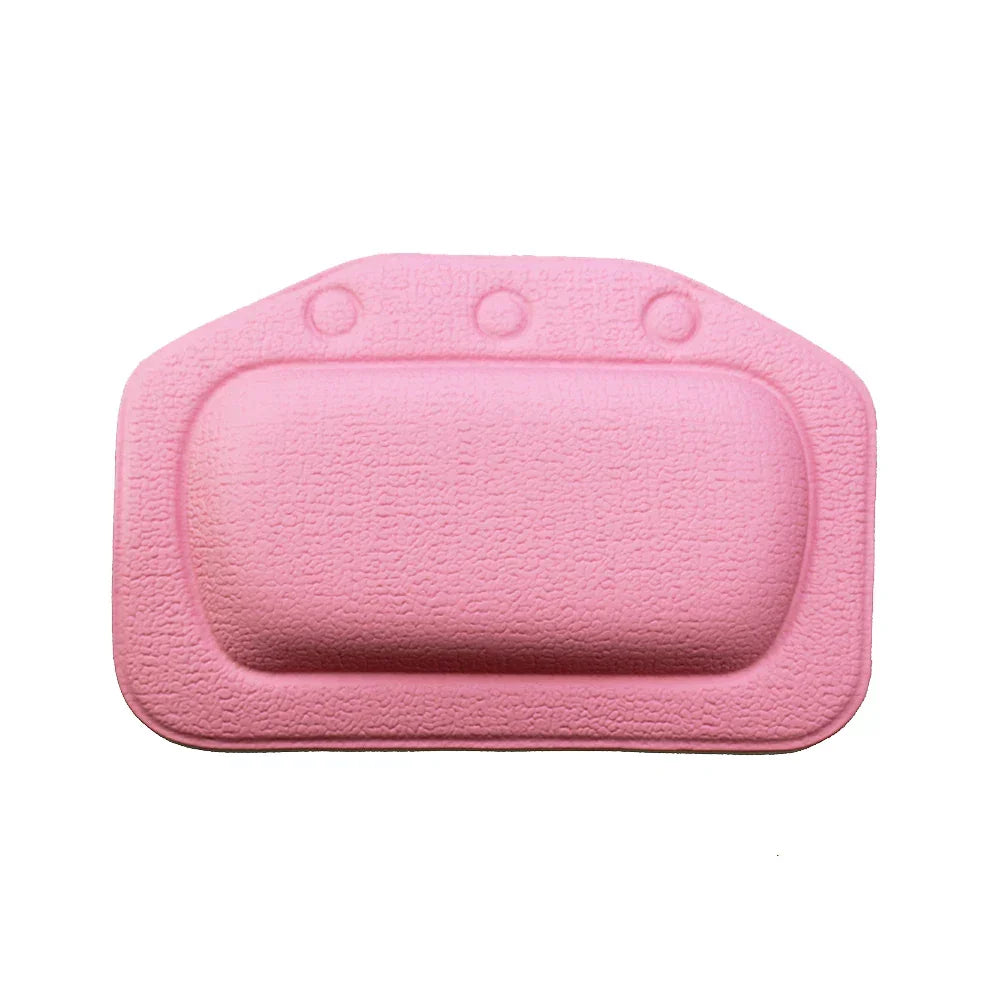 Bath Pillow Ergonomic Foam Neck Support Strong Suction Cups