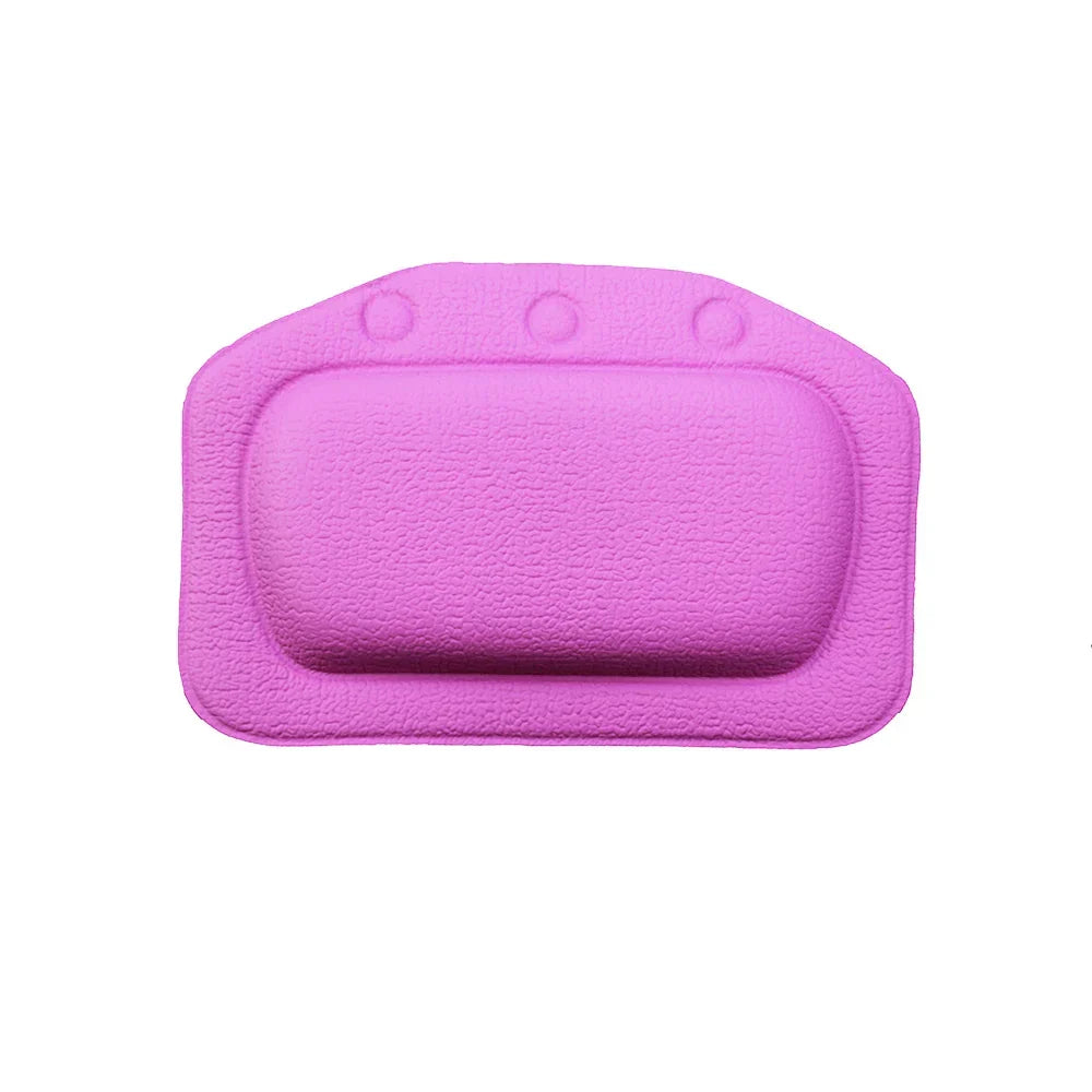 Bath Pillow Ergonomic Foam Neck Support Strong Suction Cups