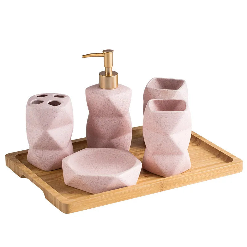 Bathroom Accessory Set Ceramic Scandinavian Minimalist