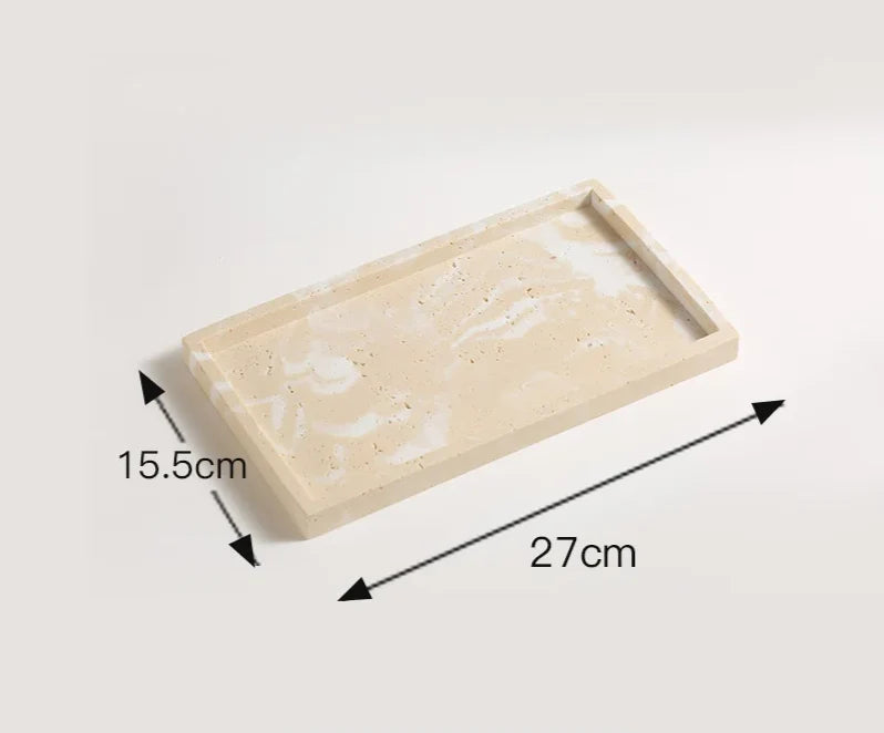 Bathroom Accessory Set Genuine Travertine Four Piece