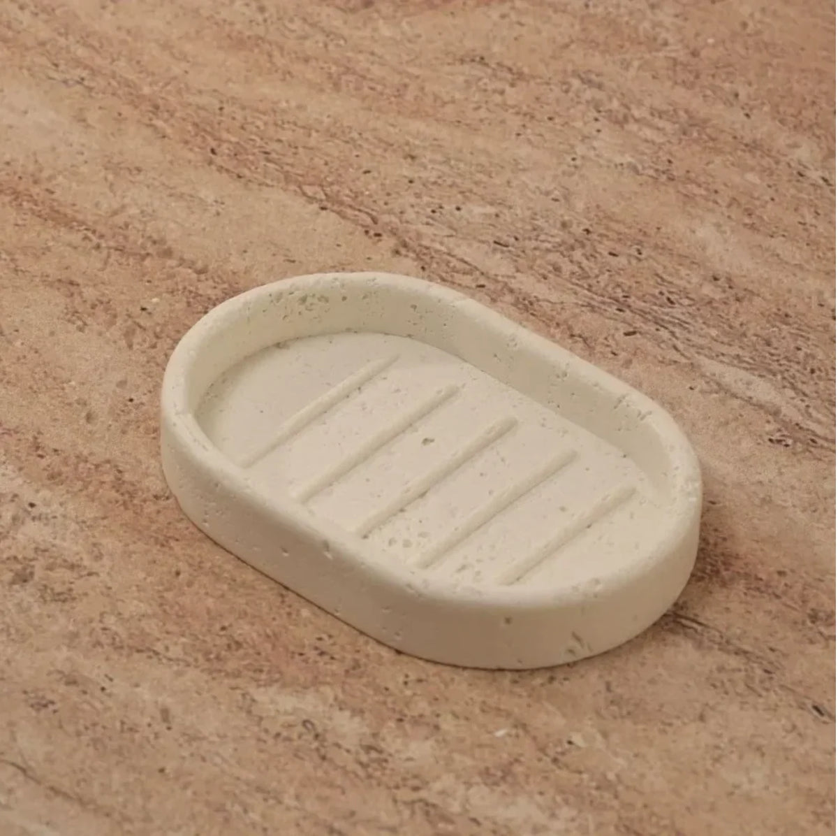 Bathroom Accessory Set Genuine Travertine Four Piece