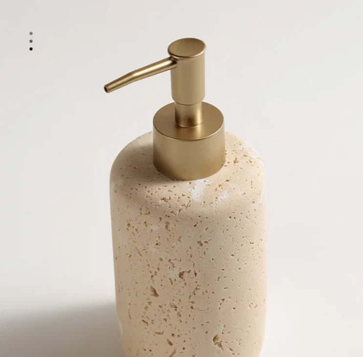 Bathroom Accessory Set Genuine Travertine Four Piece