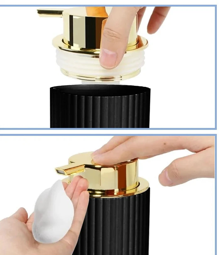 Bathroom Accessory Set Matte Black Plastic 4-Piece