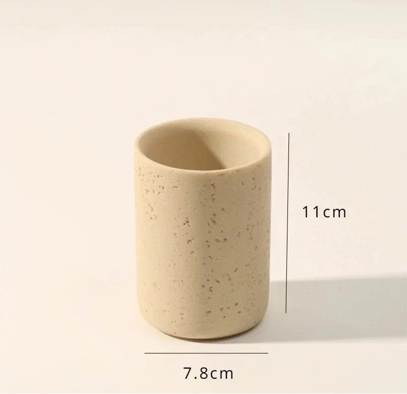 Bathroom Accessory Set Natural Sandstone Eco Friendly