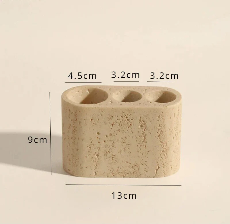 Bathroom Accessory Set Natural Sandstone Eco Friendly