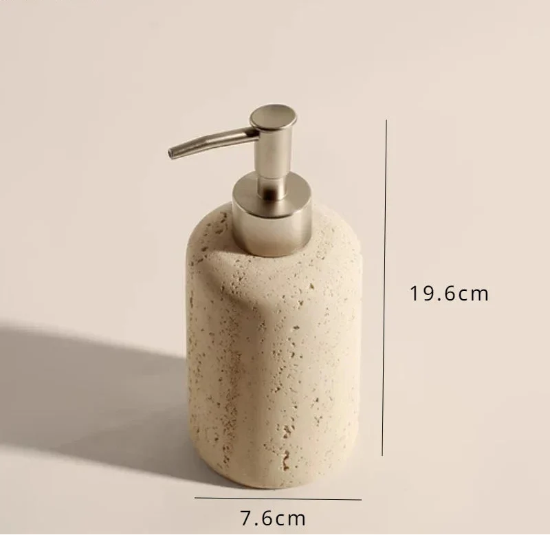 Bathroom Accessory Set Natural Sandstone Eco Friendly