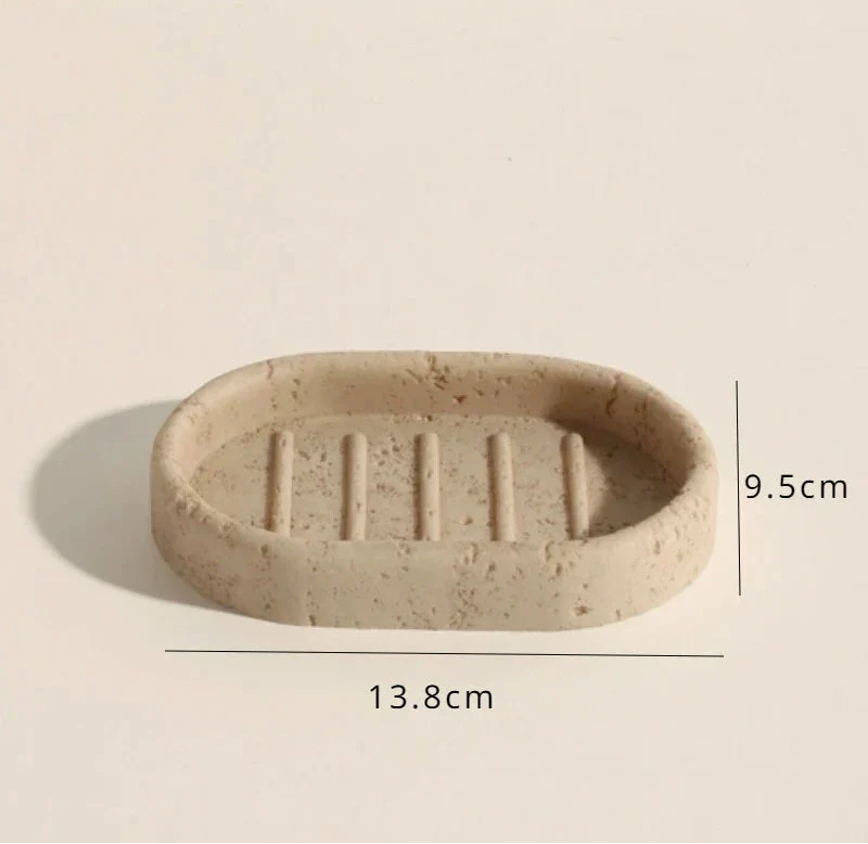 Bathroom Accessory Set Natural Sandstone Eco Friendly