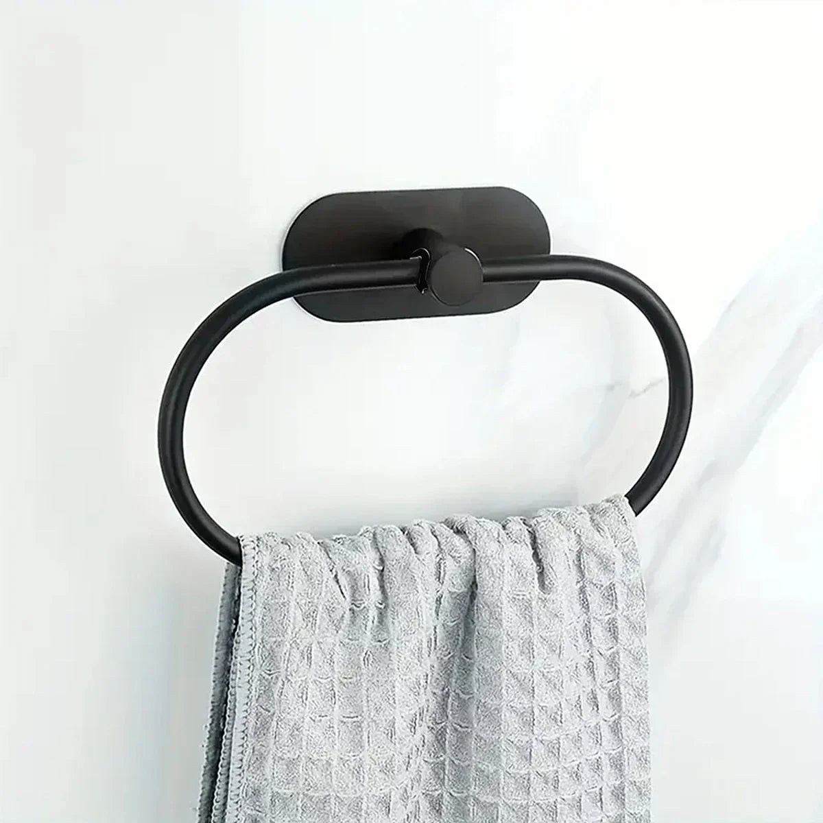 Bathroom Accessory Set No-Drill Self-Adhesive Brushed Stainless Steel