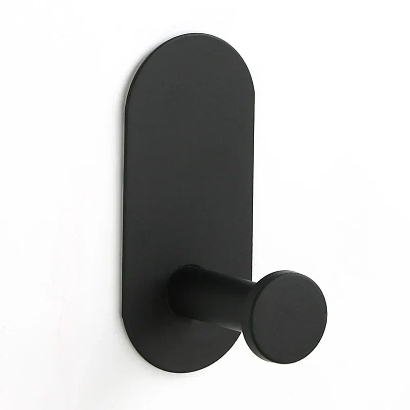 Bathroom Accessory Set No-Drill Self-Adhesive Brushed Stainless Steel