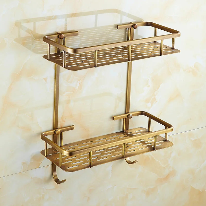 Bathroom Corner Shelf Solid Brass Antique Bronze Finish