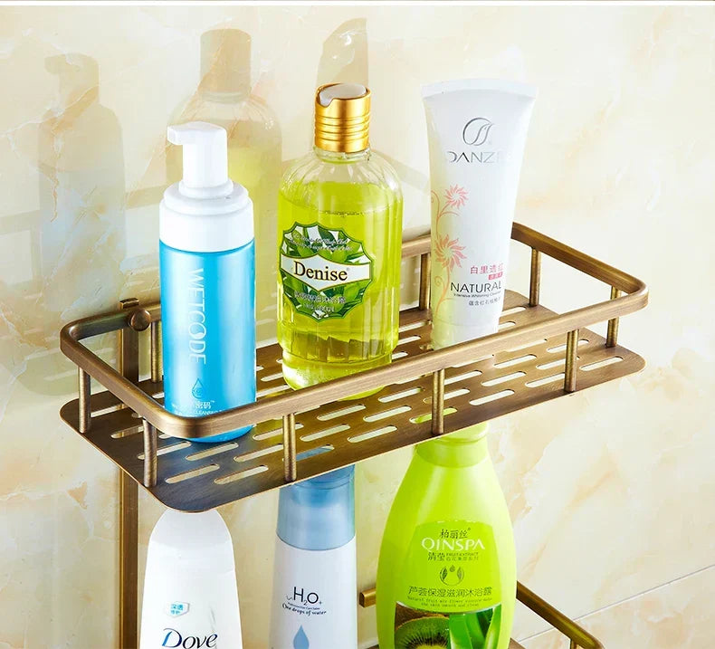 Bathroom Corner Shelf Solid Brass Antique Bronze Finish
