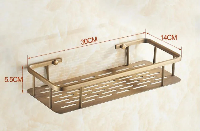Bathroom Corner Shelf Solid Brass Antique Bronze Finish