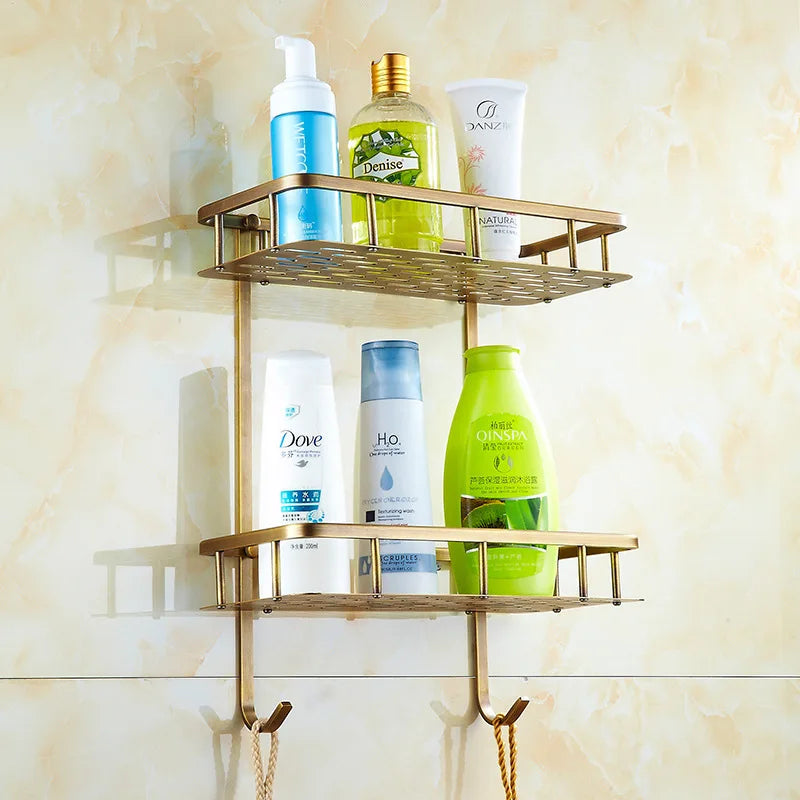 Bathroom Corner Shelf Solid Brass Antique Bronze Finish