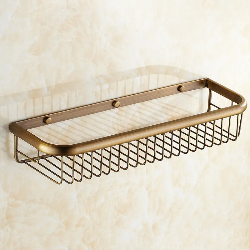 Bathroom Corner Shelf Solid Brass Antique Bronze Finish