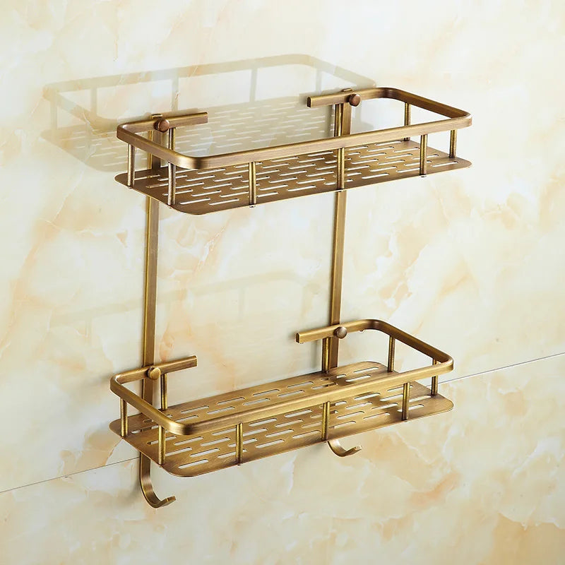 Bathroom Corner Shelf Solid Brass Antique Bronze Finish