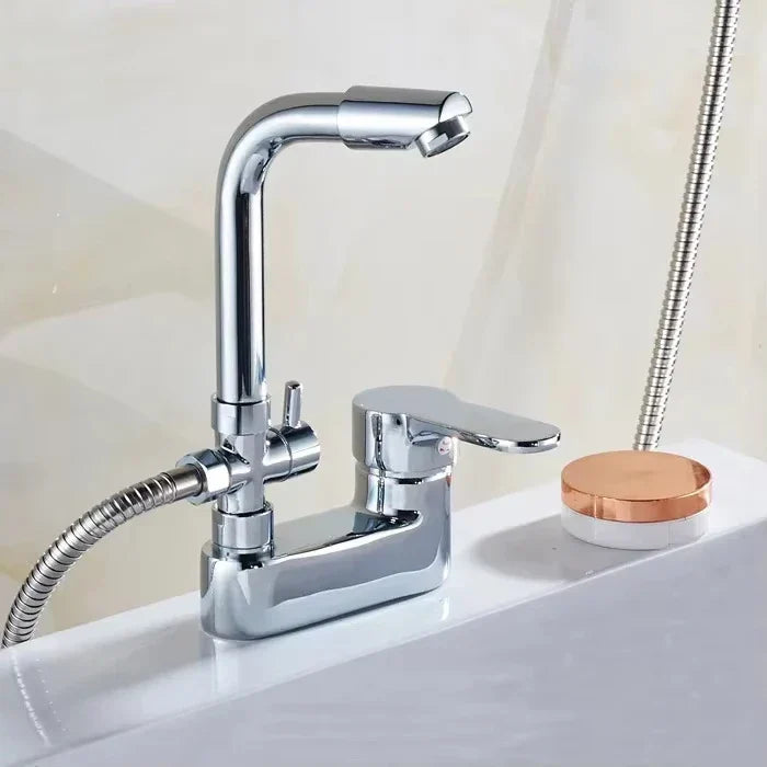 Bathroom Faucet Brass Single-Handle Deck-Mount