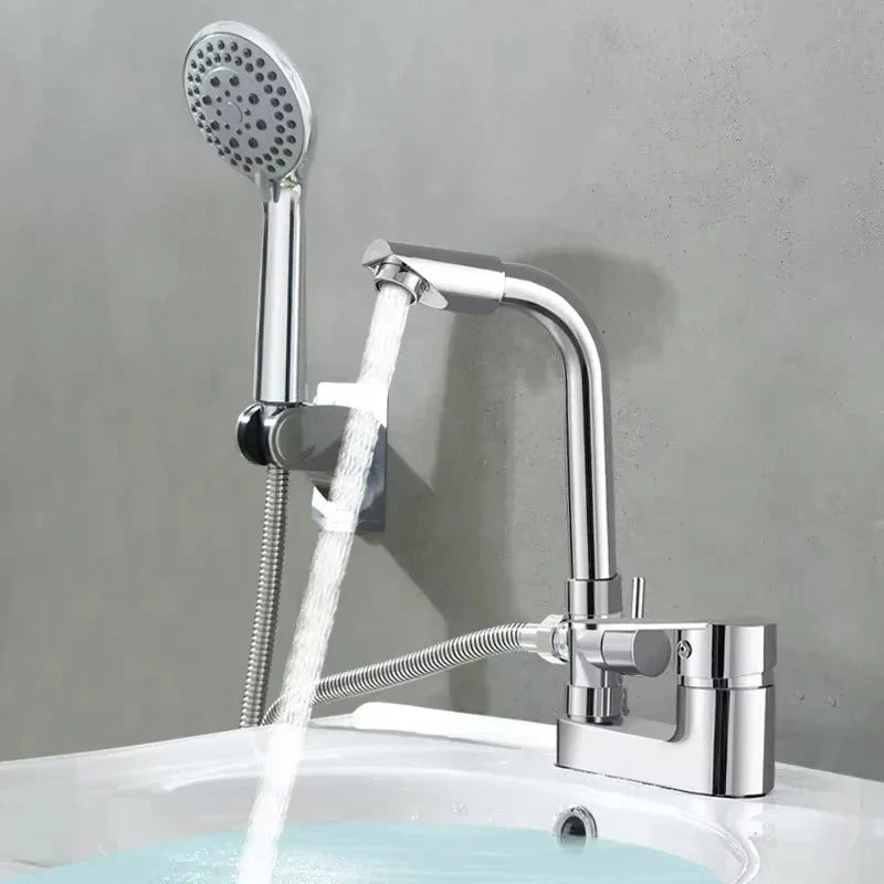 Bathroom Faucet Brass Single-Handle Deck-Mount