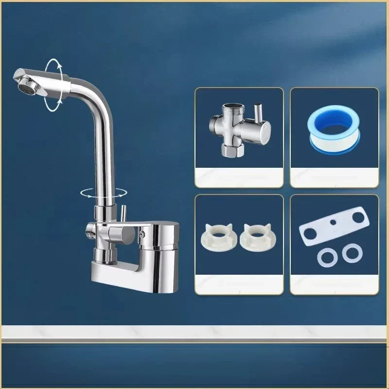 Bathroom Faucet Brass Single-Handle Deck-Mount