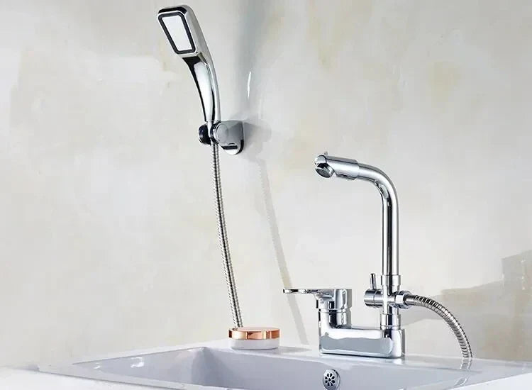 Bathroom Faucet Brass Single-Handle Deck-Mount
