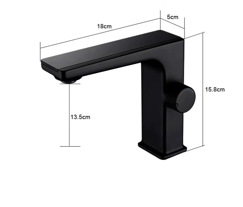 Bathroom Faucet LED Temperature Display Solid Brass Ceramic Cartridge