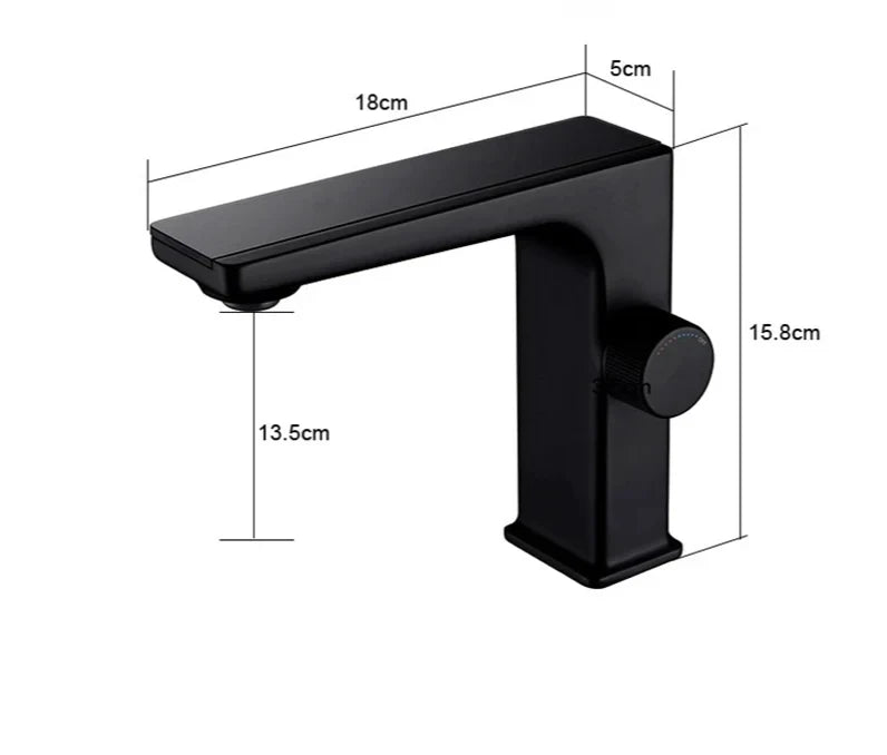 Bathroom Faucet LED Temperature Display Solid Brass Ceramic Cartridge