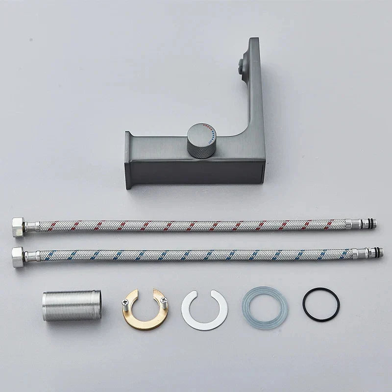 Bathroom Faucet LED Temperature Display Solid Brass Ceramic Cartridge