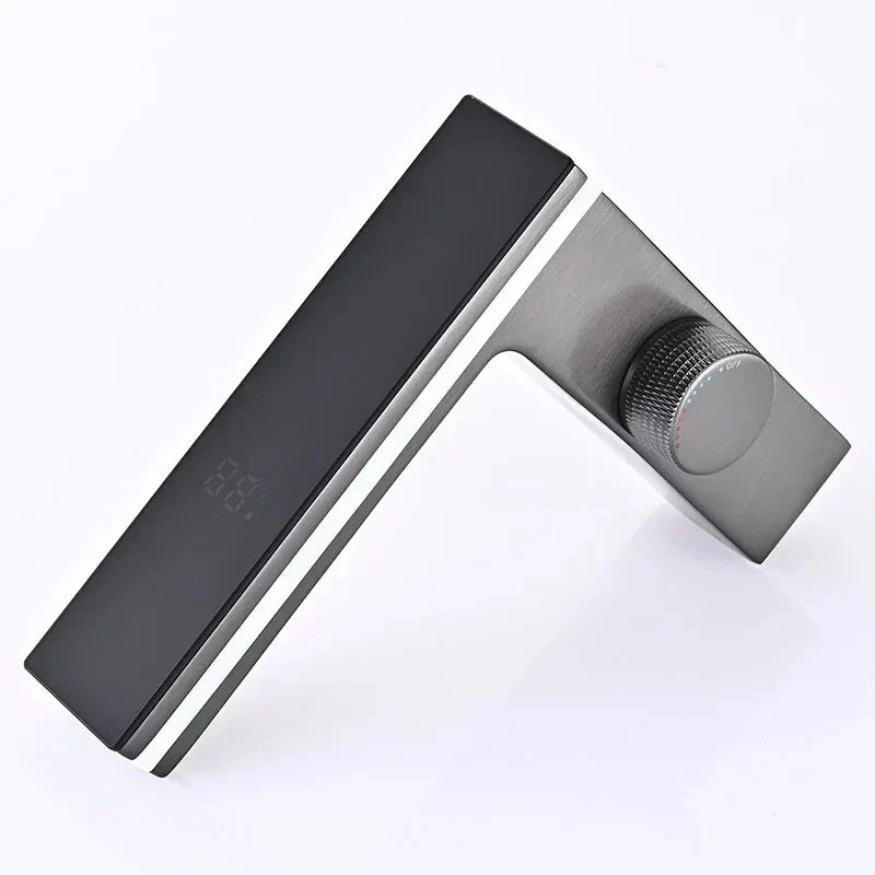Bathroom Faucet LED Temperature Display Solid Brass Ceramic Cartridge
