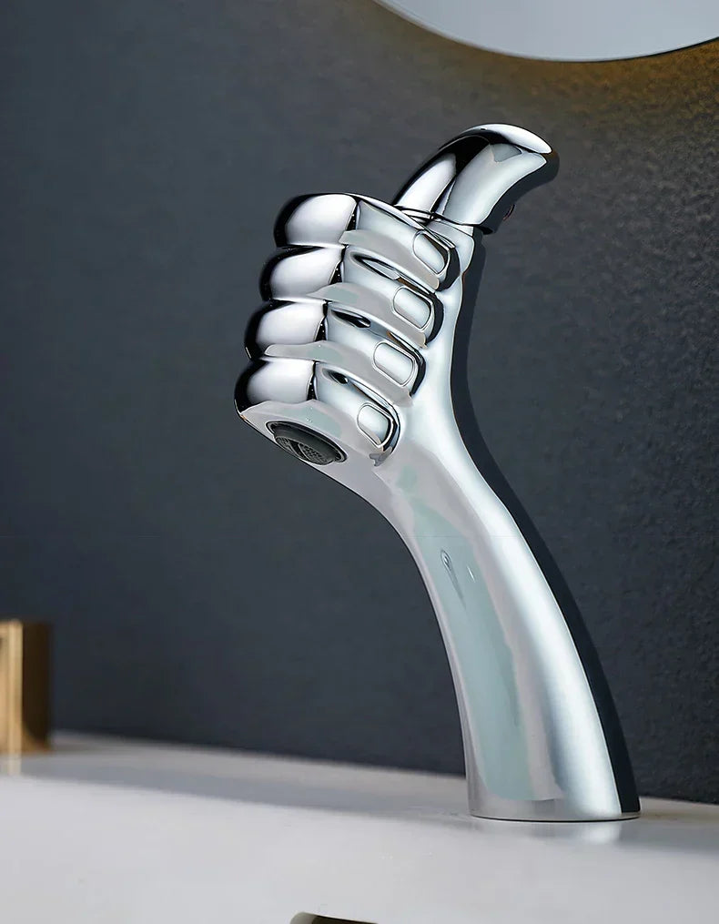 Bathroom Faucet Open Waterfall Solid Brass
