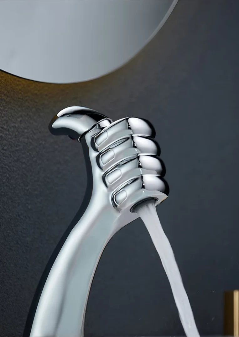 Bathroom Faucet Open Waterfall Solid Brass