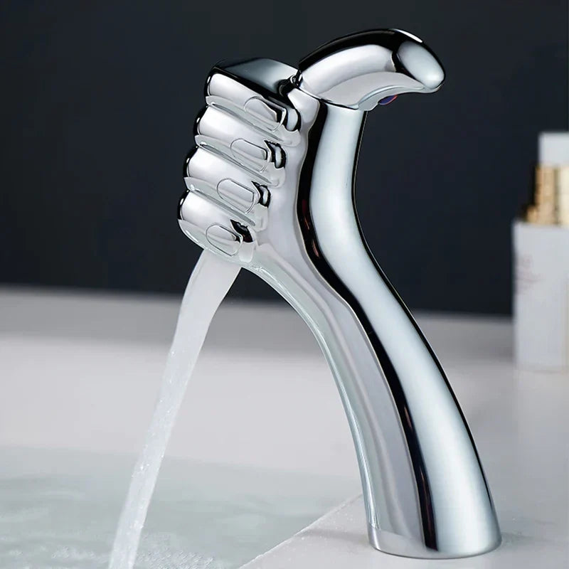 Bathroom Faucet Open Waterfall Solid Brass