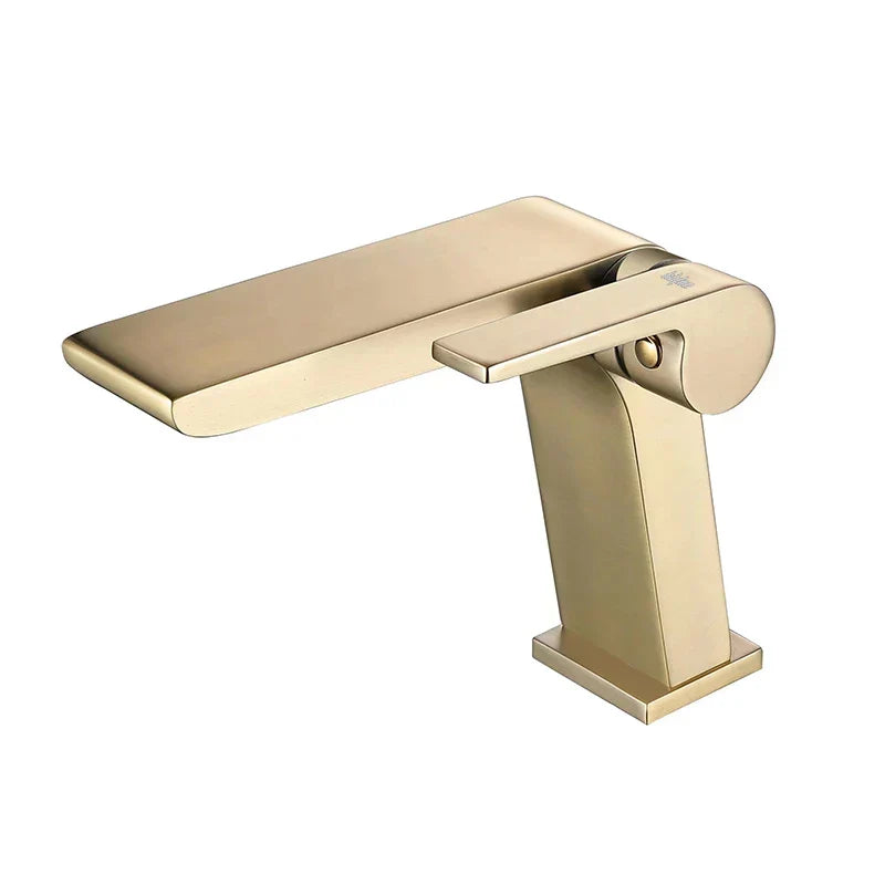 Bathroom Faucet Open Waterfall Solid Brass