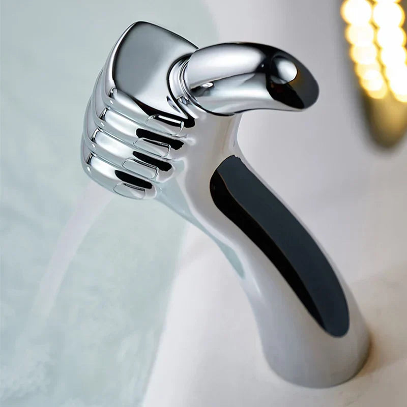 Bathroom Faucet Open Waterfall Solid Brass